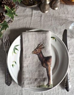 Oldenhof Wild Animals Servet 45 X 45 Cm Linnen 6 Stuks -Keukengerei Winkel 1 2