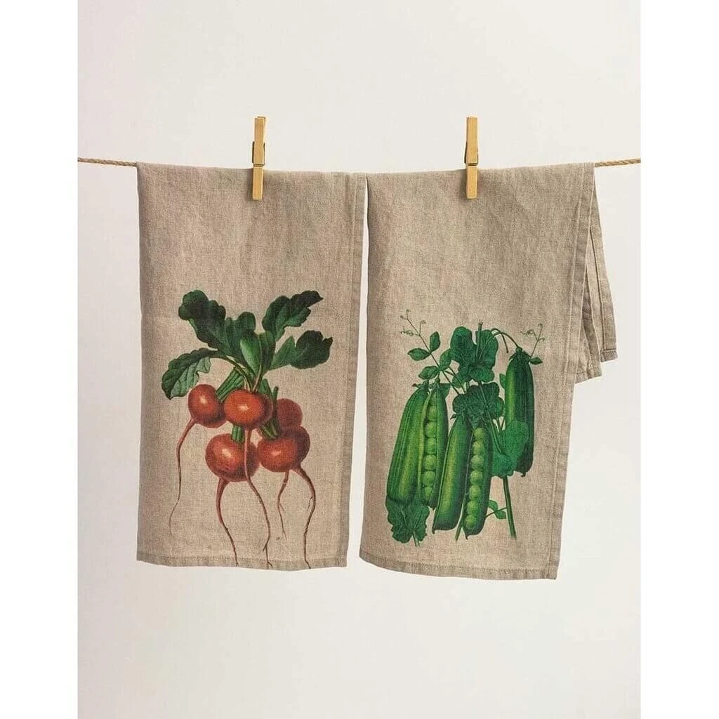 Oldenhof Radish & Peas Handdoek 42 X 60 Cm Linnen 2 Stuks 3 Oldenhof Radish & Peas Handdoek 42 X 60 Cm Linnen 2 Stuks