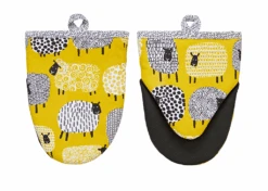 Ulster Weavers Dotty Sheep Kleine Ovenwant Katoen Geel 2 Stuks