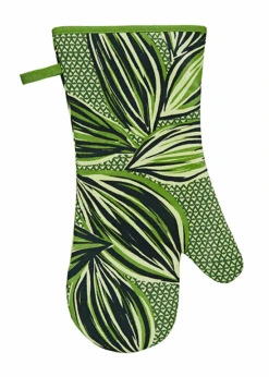 Ulster Weavers Geo Leaves Ovenwant Katoen Groen