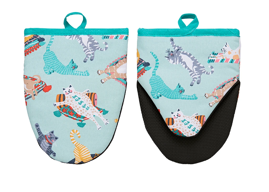 Ulster Weavers Kitty Cats Kleine Ovenwant Katoen Blauw 2 Stuks 3 Ulster Weavers Kitty Cats Kleine Ovenwant Katoen Blauw 2 Stuks