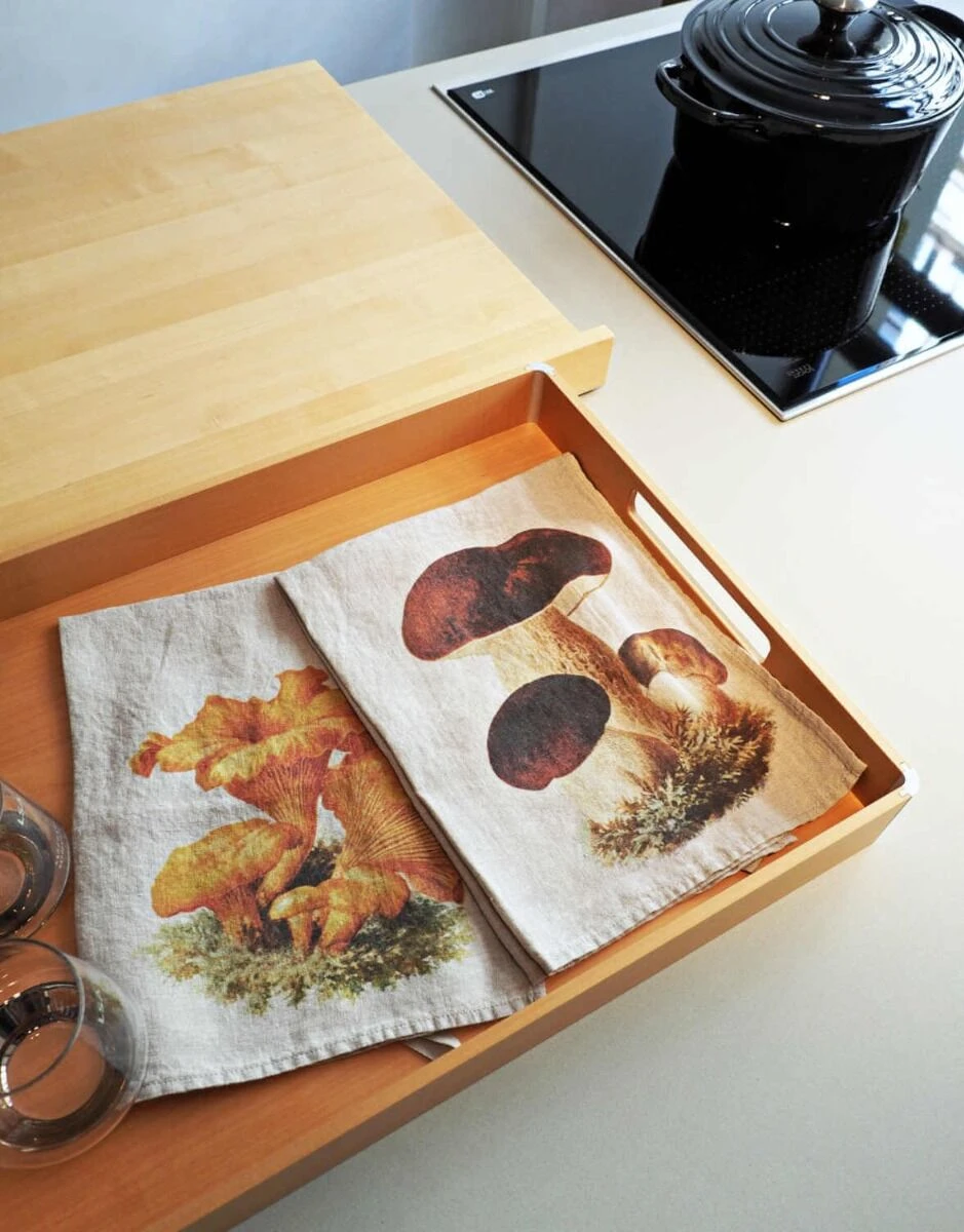 Oldenhof Mushrooms Handdoek 42 X 60 Cm Linnen 2 Stuks 3 Oldenhof Mushrooms Handdoek 42 X 60 Cm Linnen 2 Stuks