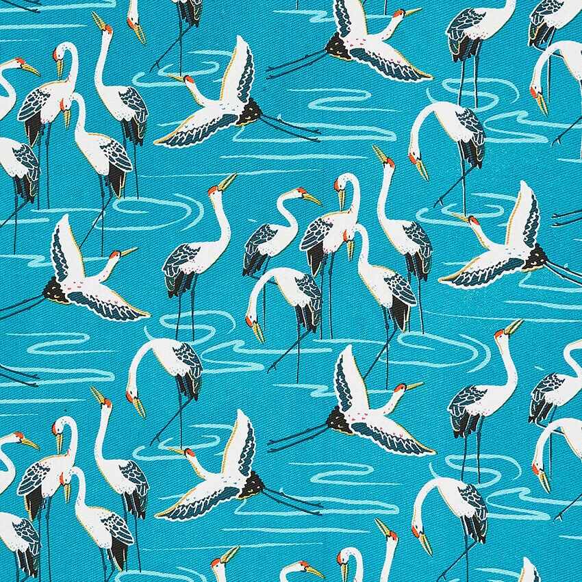 Ulster Weavers Cranes Ovenwant Katoen Blauw 4 Ulster Weavers Cranes Ovenwant Katoen Blauw - Afbeelding 2