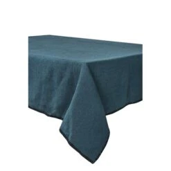 Haomy Letia Tafelkleed 170 X 170 Cm Linnen Pruisisch Blauw