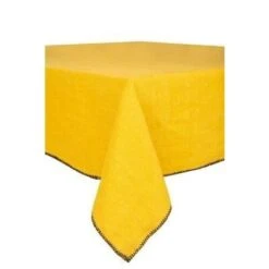 Haomy Letia Tafelkleed 170 X 250 Cm Linnen Saffraan