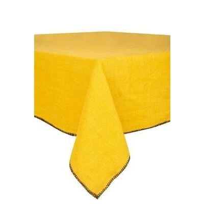 Haomy Letia Tafelkleed 170 X 250 Cm Linnen Saffraan 3 Haomy Letia Tafelkleed 170 X 250 Cm Linnen Saffraan