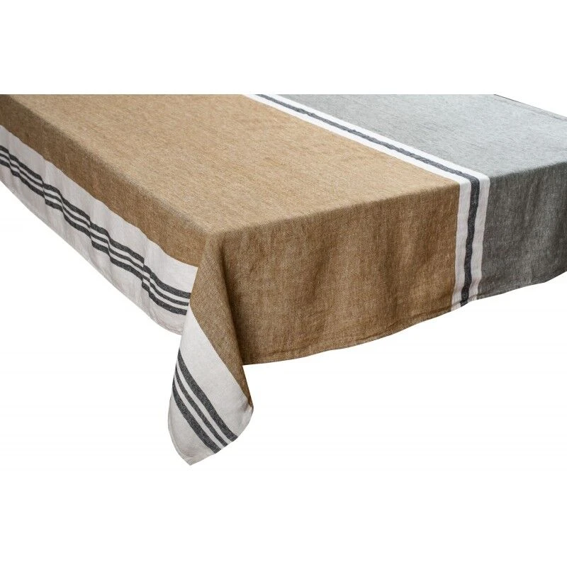 Haomy Trevise Tafelkleed 170 X 300 Cm Linnen Kaki 3 Haomy Trevise Tafelkleed 170 X 300 Cm Linnen Kaki