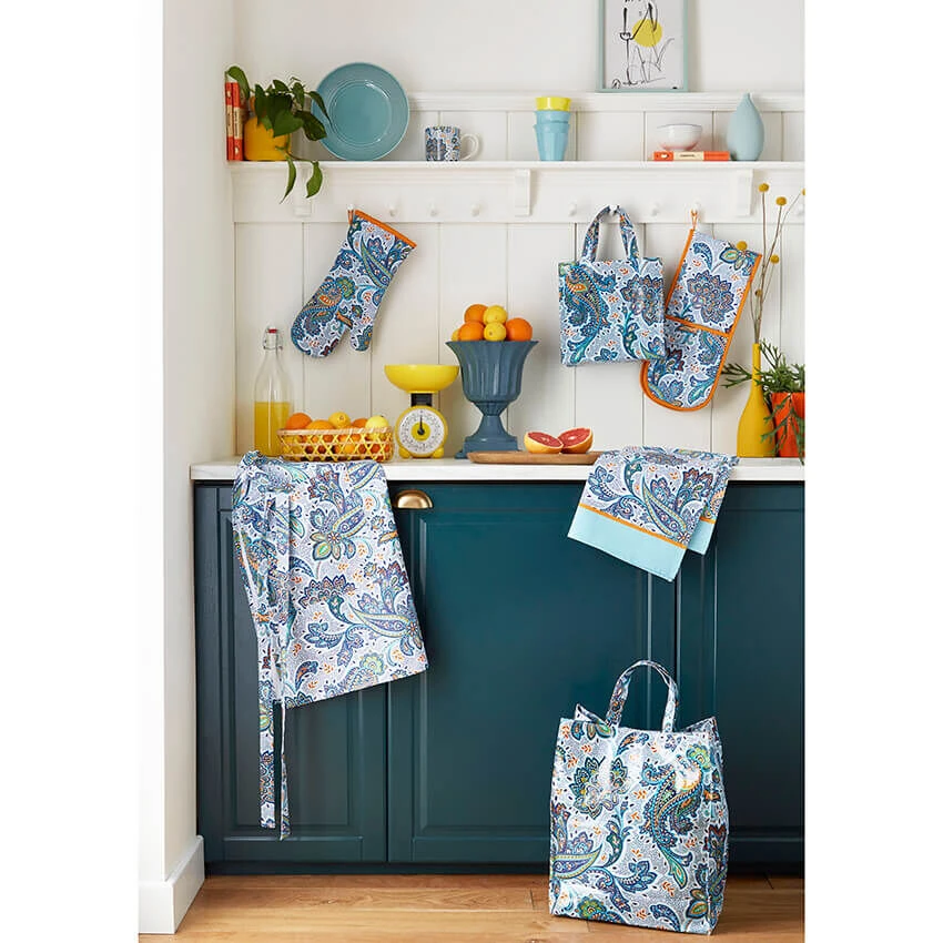 Ulster Weavers Italian Paisley Ovenwant Katoen Blauw 5 Ulster Weavers Italian Paisley Ovenwant Katoen Blauw - Image 3