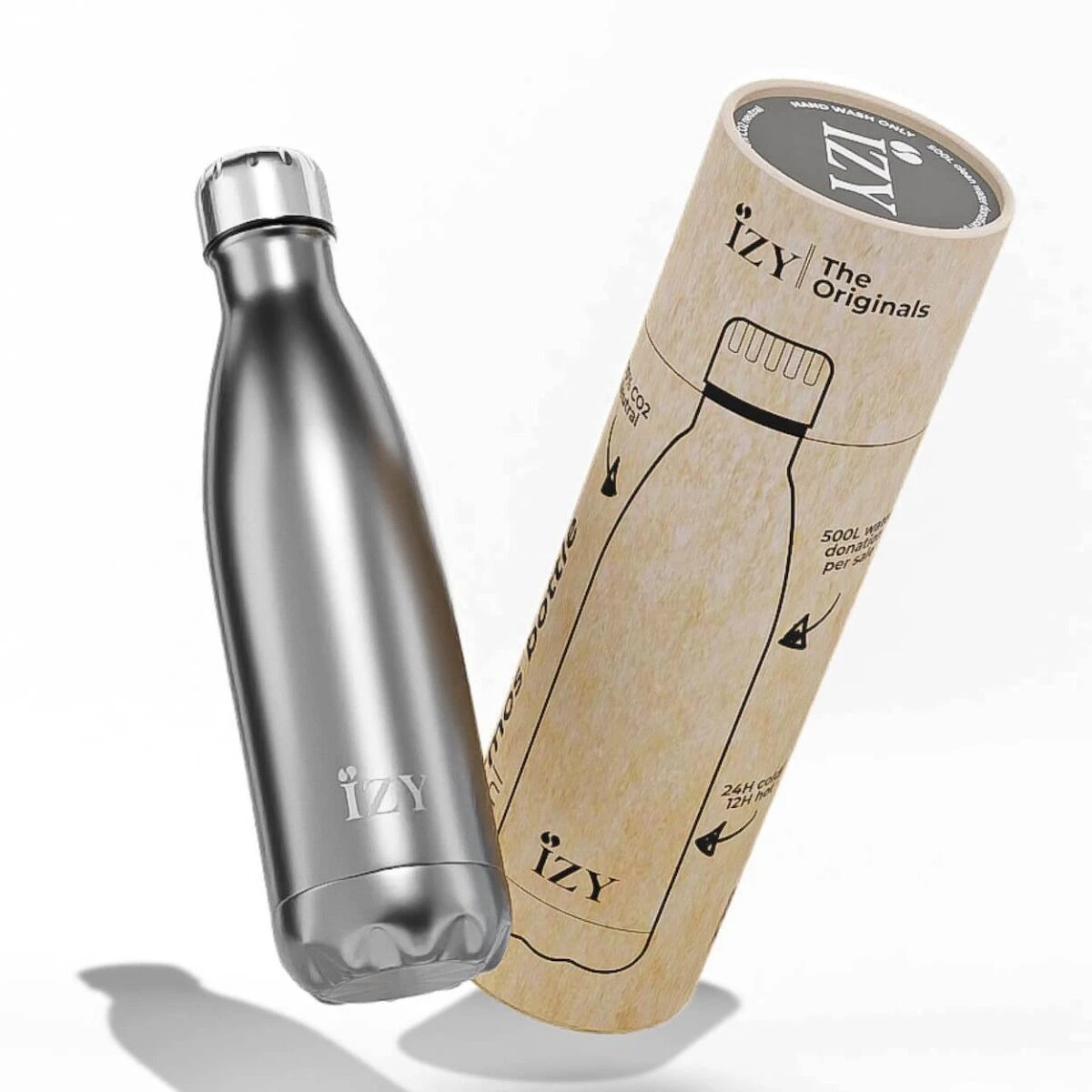 IZY Bottles Drinkfles 500 Ml Chrome Silver Rvs 4 IZY Bottles Drinkfles 500 Ml Chrome Silver Rvs - Image 2