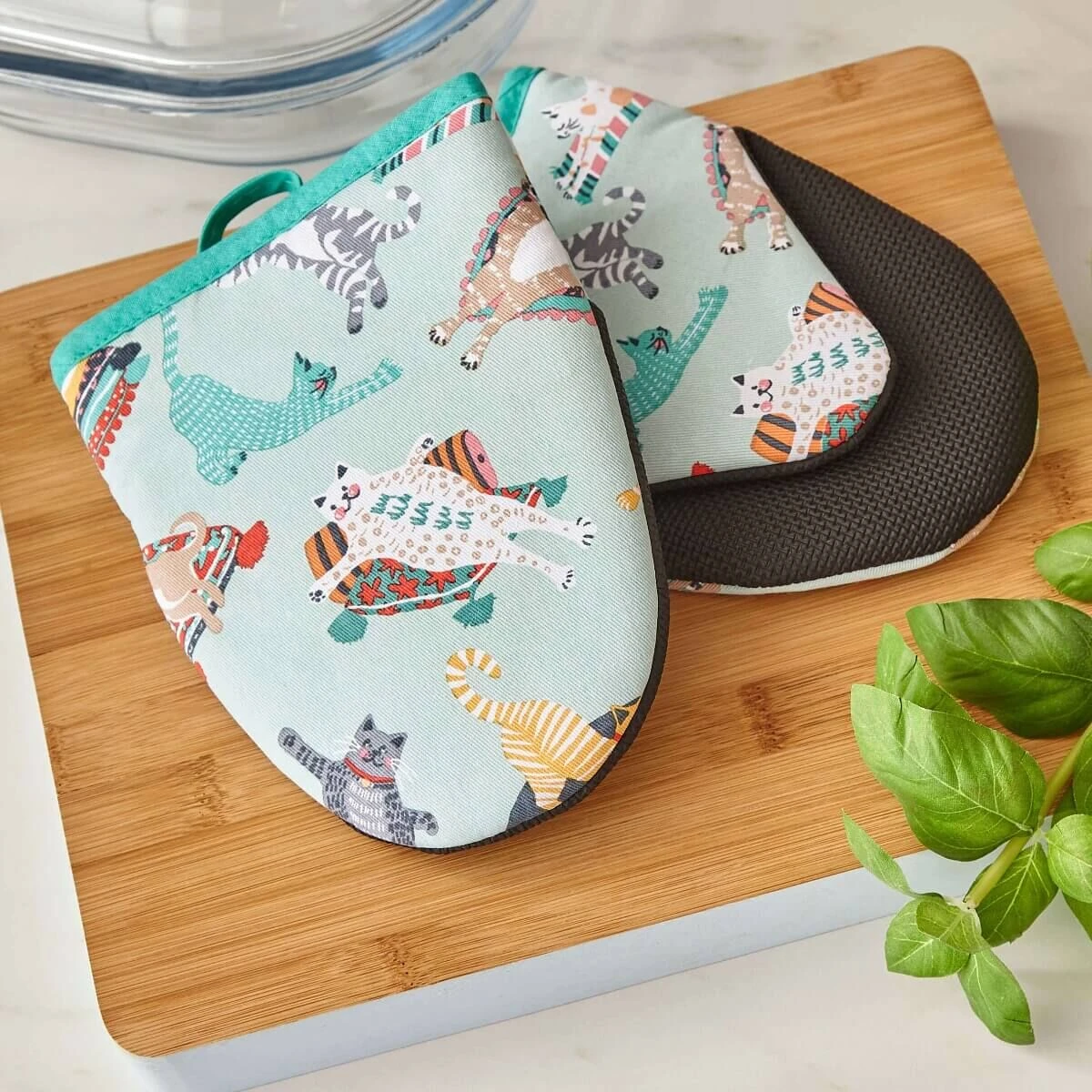 Ulster Weavers Kitty Cats Kleine Ovenwant Katoen Blauw 2 Stuks 4 Ulster Weavers Kitty Cats Kleine Ovenwant Katoen Blauw 2 Stuks - Image 2