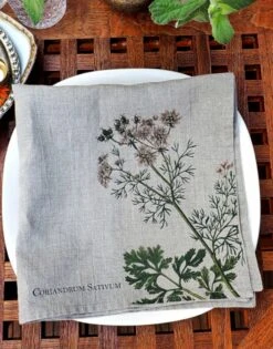 Oldenhof Herbs Servet 45 X 45 Cm Linnen 6 Stuks -Keukengerei Winkel linen napkins spice herbs floral linoroom 2
