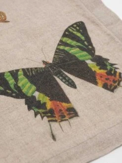 Oldenhof Flying Butterflies Servet 45 X 45 Cm Linnen 6 Stuks -Keukengerei Winkel linoroom napkins butterflies vertical lr 12