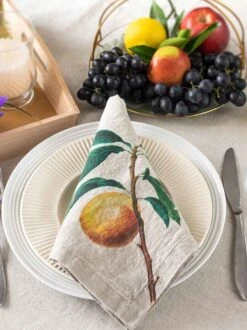 Oldenhof Fruits Servet 45 X 45 Cm Linnen 6 Stuks -Keukengerei Winkel linoroom napkins fruits vertical lowr14