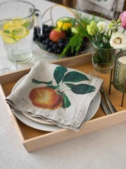 Oldenhof Fruits Servet 45 X 45 Cm Linnen 6 Stuks -Keukengerei Winkel linoroom napkins fruits vertical lowr4