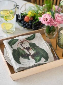 Oldenhof Fruits Servet 45 X 45 Cm Linnen 6 Stuks -Keukengerei Winkel linoroom napkins fruits vertical lowr9