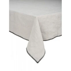 Haomy Letia Tafelkleed 170 X 250 Cm Linnen Betongrijs