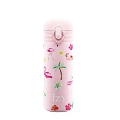 IZY Kids Drinkfles 350 Ml Pink Flamingo Rvs -Keukengerei Winkel pink flamingo 350ml kids bottle v2