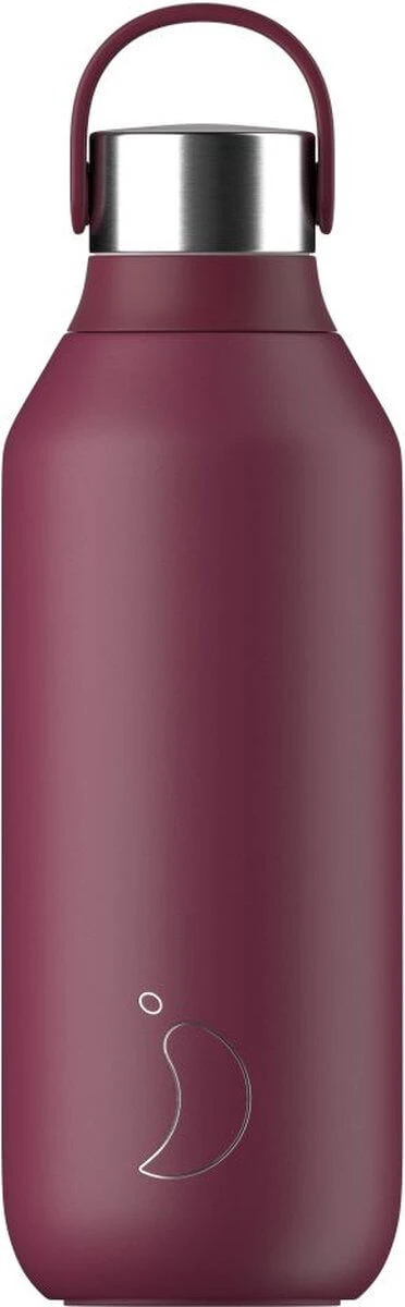 Chilly's Bottle Waterfles 500 Ml Rvs Plum 3 Chilly's Bottle Waterfles 500 Ml Rvs Plum