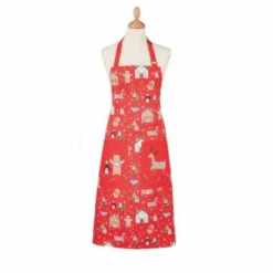 Ulster Weavers Festive Friends Schort Katoen Rood