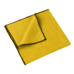 Haomy Letia Tafelloper 50 X 145 Cm Linnen Saffraan