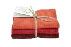 Solwang Design Vaatdoekjes 25 X 25 Cm Katoen Burnt Red 3 Stuks