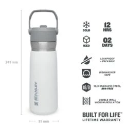 Stanley The IceFlow Flip Straw Water Bottle 650 Ml Polar -Keukengerei Winkel stanley thegoiceflowflipstrawwaterbottle0.65l 22oz polar 3 1800x1800
